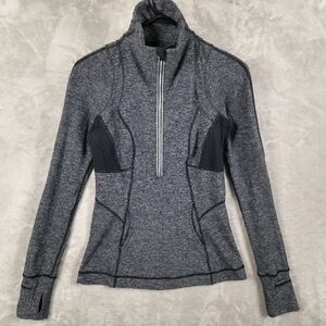 Lululemon Pace Setter Pullover‎ 1/2 zip Grey With Pocket Size 6